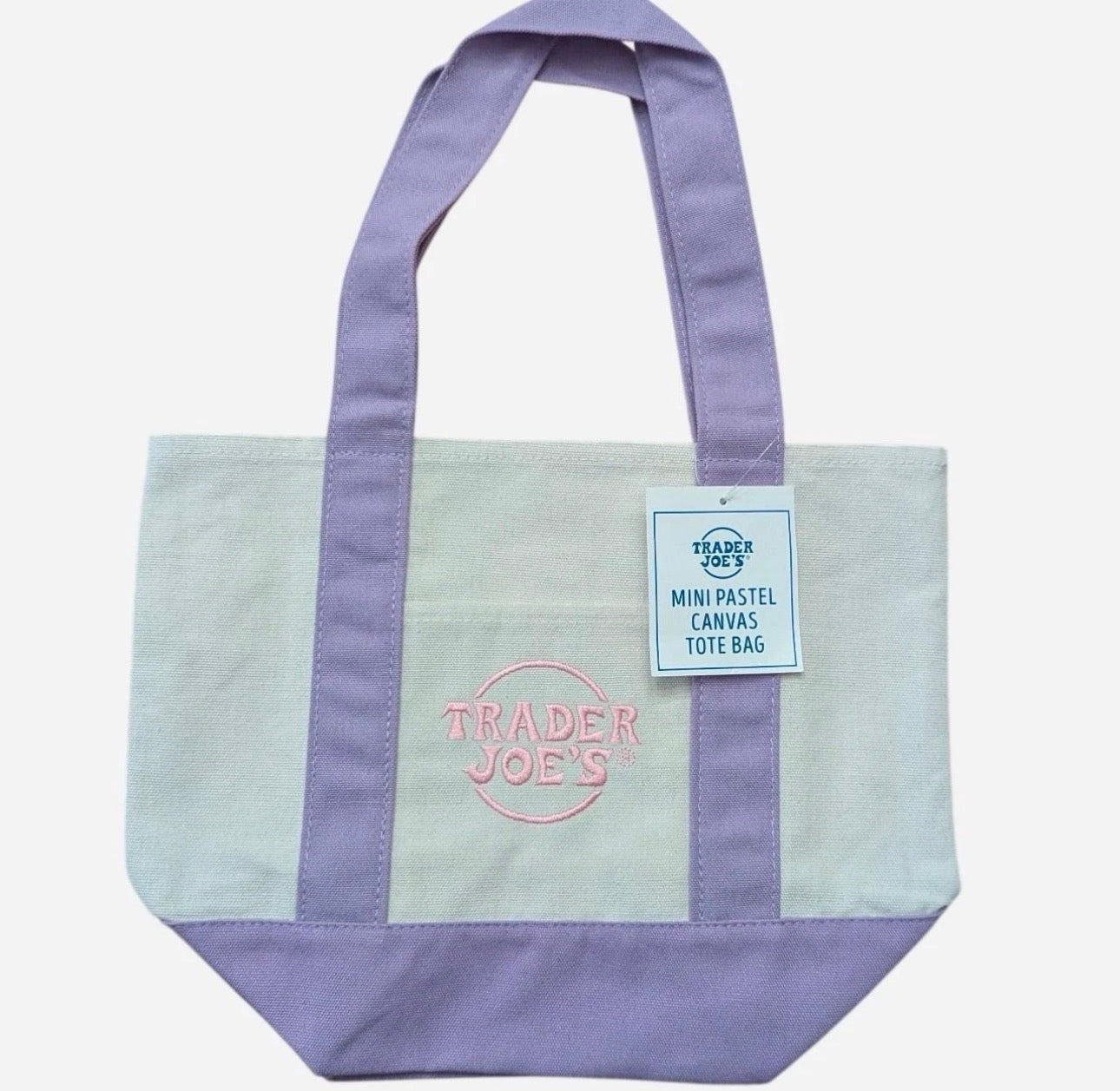 trader joe mini canvas bag
